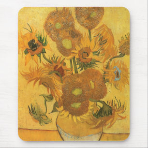 Alfombrilla De Ratón Vincent van Gogh - Vase con quince girasoles