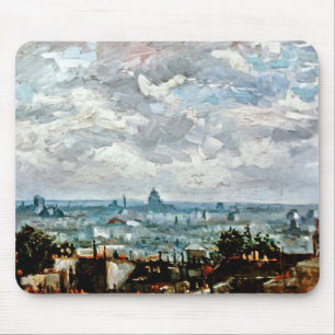 Alfombrilla De Ratón Vincent Van Gogh - Vista de los Tejados de París