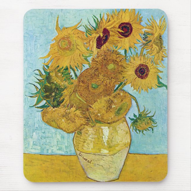 Alfombrilla De Ratón Vincent Willem van Gogh, sunflower (Frente)