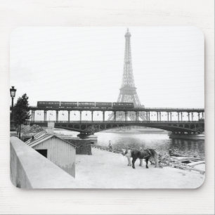 Alfombrilla De Ratón Viñeta Torre Eiffel foto París Francia 1800