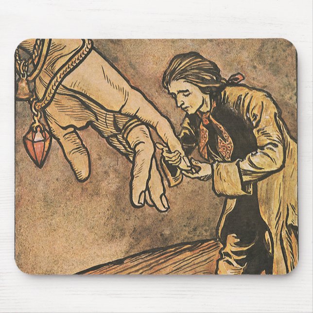 Alfombrilla De Ratón Viñetas de Gulliver de Arthur Rackham (Frente)
