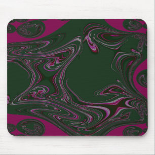 Alfombrilla De Ratón Vino fractal en almohadilla verde del ratón