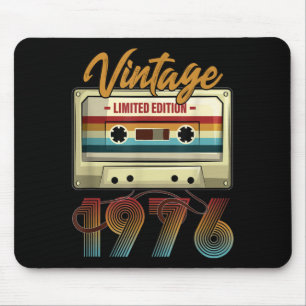 Alfombrilla De Ratón Vintage 1976 45ª cinta de cassette cumpleaños Cump