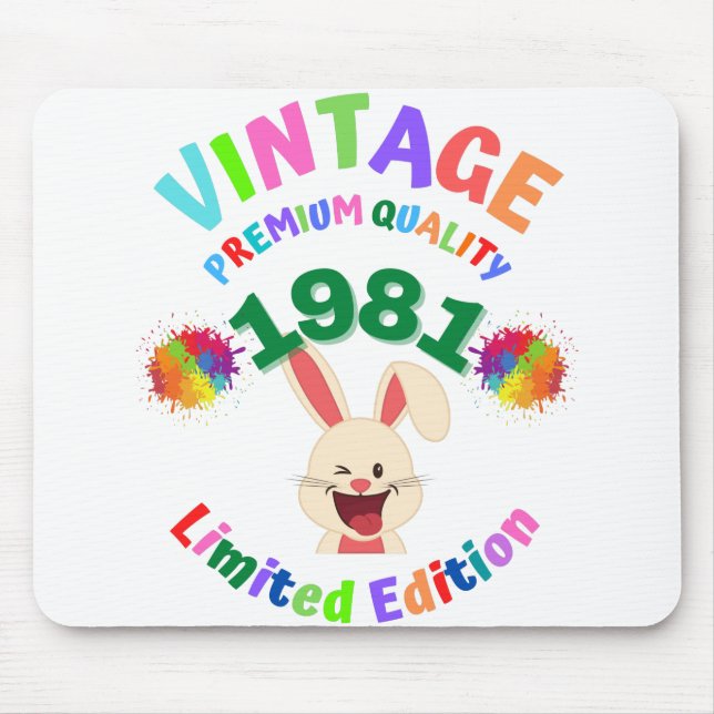 Alfombrilla De Ratón Vintage 1981 (Frente)