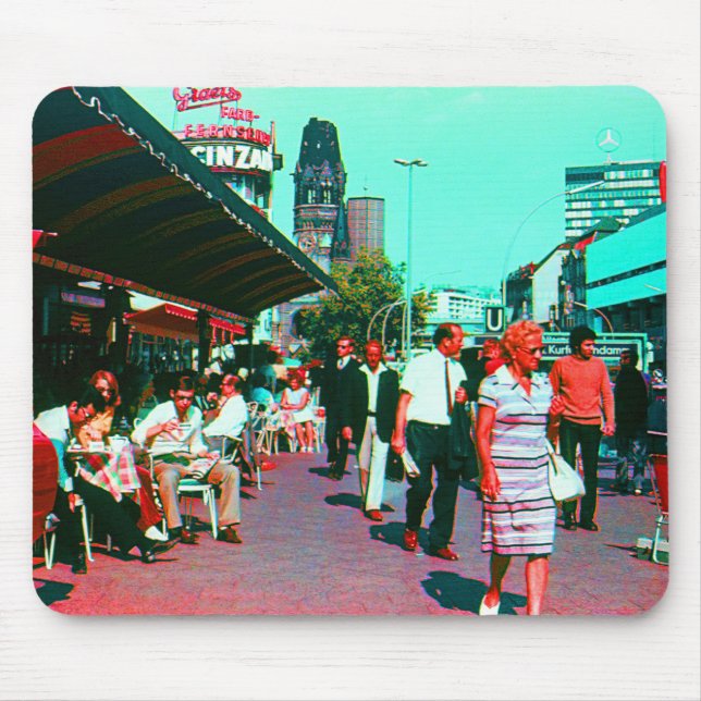 Alfombrilla De Ratón Vintage Alemania Berlín kurfürstendamm avenue (Frente)