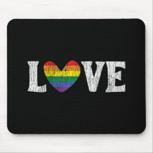 Alfombrilla De Ratón Vintage Arcoiris Love Orgulloso Familia Gay Les