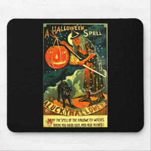 Alfombrilla De Ratón Vintage Art Retro Halloween Witch