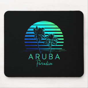 Alfombrilla De Ratón Vintage Aruba Beach Vibes Vacation Souvenir
