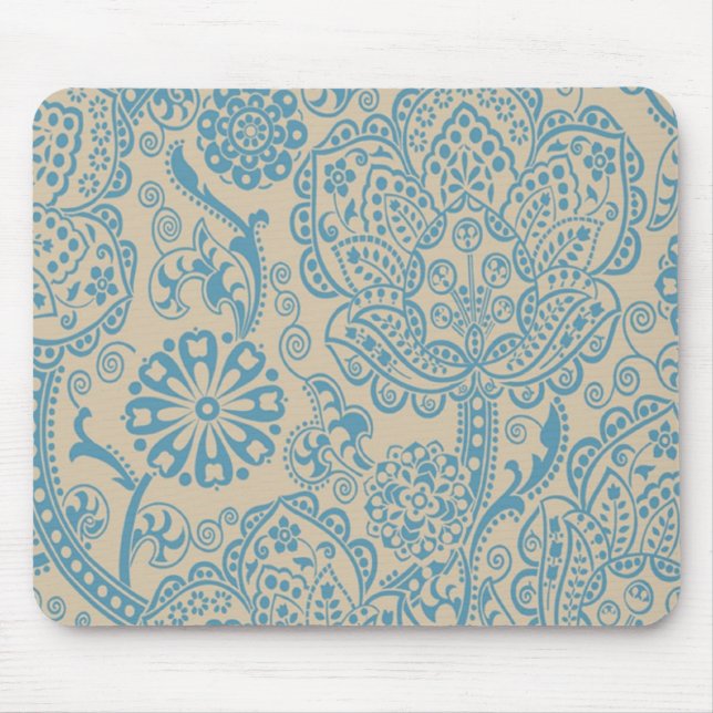 Alfombrilla De Ratón vintage azul (Frente)