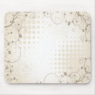 Alfombrilla De Ratón Vintage Beige Floral