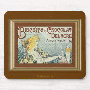 Alfombrilla De Ratón Vintage Biscuits Chocolat Delacre Ad Mousepad