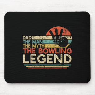 Alfombrilla De Ratón Vintage Bowling Dad El Hombre El Mito La Leyenda B