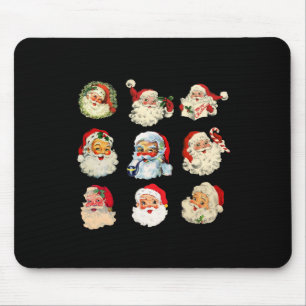 Alfombrilla De Ratón Vintage christmas santa claus se enfrenta a un div