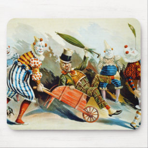 Alfombrilla De Ratón Vintage Circus Clowers Art