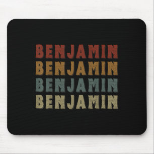 Alfombrilla De Ratón Vintage Cool Benjamin Primer Nombre Divertido Amor