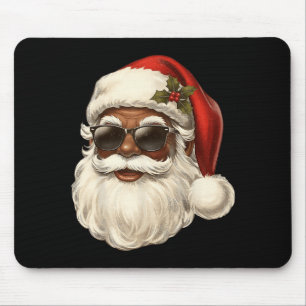 Alfombrilla De Ratón Vintage Cool Negro Papá Noel Africano Navidad Me