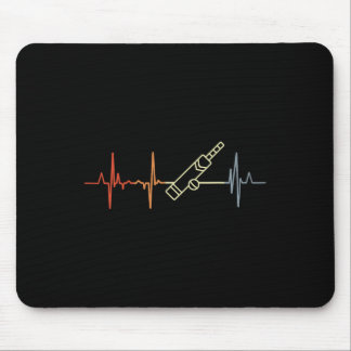 Alfombrilla De Ratón Vintage Cricket Heartbeat Cricket Player Heart Rat