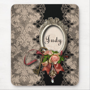 Alfombrilla De Ratón Vintage Damask Mousepad