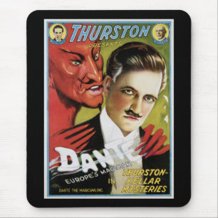 Alfombrilla De Ratón Vintage Dante, poster de la magia del mago de