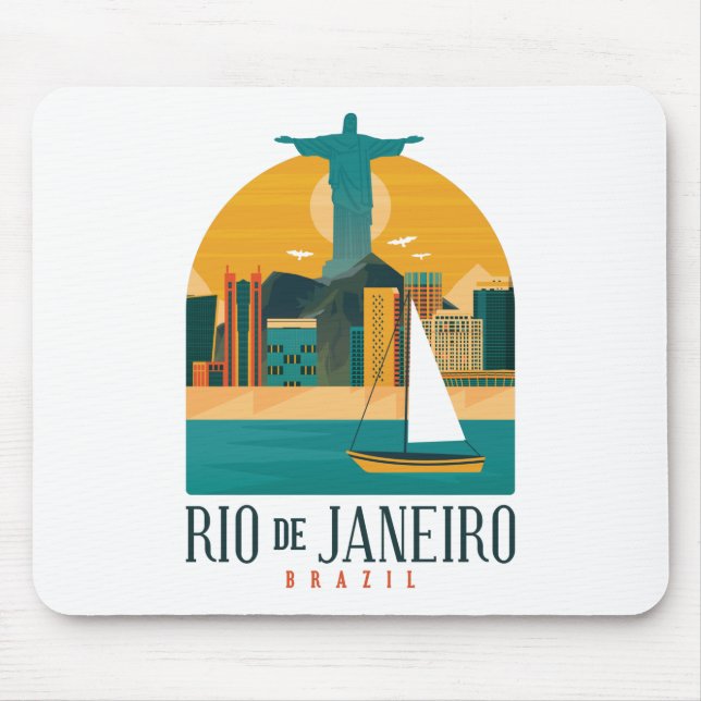 Alfombrilla De Ratón Vintage de moda en Brasil (Frente)