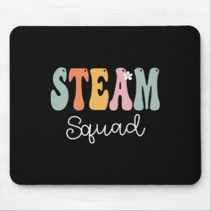 Alfombrilla De Ratón Vintage de Steam Squad Retro Groovy Happy First Da
