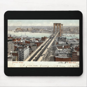 Alfombrilla De Ratón Vintage del puente de Brooklyn NY 1907