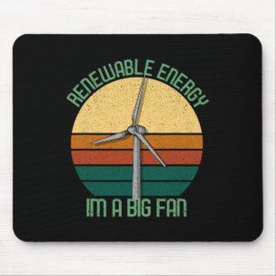 Alfombrilla De Ratón Vintage Earth Day Renewable Energy I'm A Big Fan