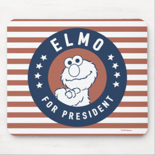Alfombrilla De Ratón Vintage Elmo for President Badge