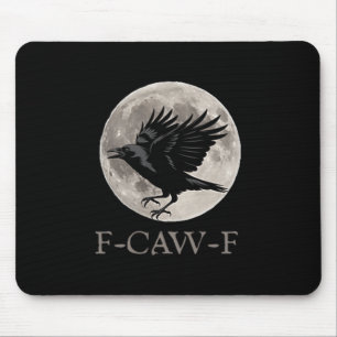Alfombrilla De Ratón Vintage F-caw-f Funny Raven Gothic Crow Black Bird