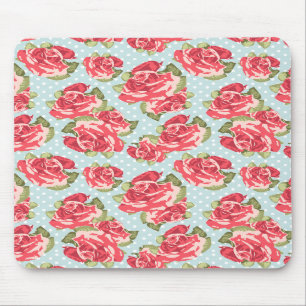 Alfombrilla De Ratón Vintage floral de los rosas elegantes lamentables