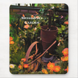 Alfombrilla De Ratón Vintage Flower Garden Watercolor Floral Personaliz