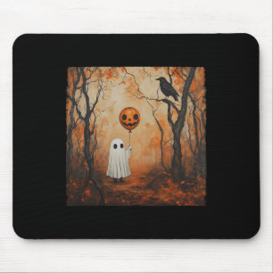 Alfombrilla De Ratón Vintage Ghost Pumpkin Gótico Halloween Ghost Spook
