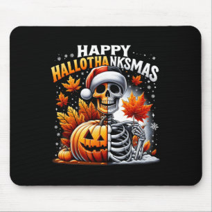 Alfombrilla De Ratón Vintage Halloween Feliz Navidad Feliz Hallogracias