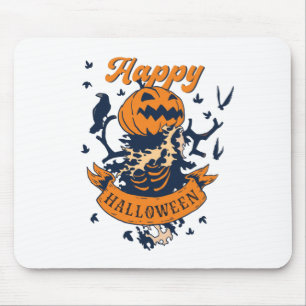 Alfombrilla De Ratón Vintage Happy Halloween Graphic Jack O Lantern