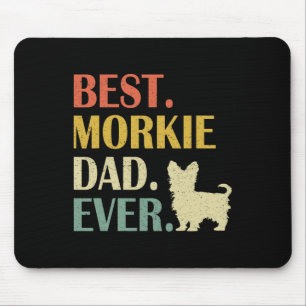Alfombrilla De Ratón Vintage Hombres Mejor Morkie Dog Dad Día de los Pa