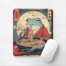 Alfombrilla De Ratón Vintage Japanese Frog Ramen for foodies 
