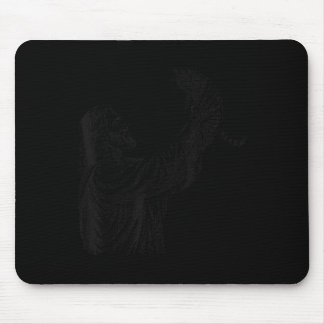 Alfombrilla De Ratón Vintage Jesus Holding Cat Christian  (Frente)