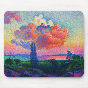 Alfombrilla De Ratón Vintage La pintura de la nube rosa (1896)