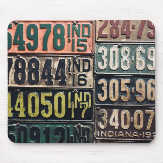 Alfombrilla De Ratón Vintage License Plates (Frente)