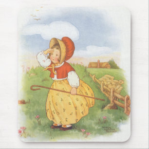 Alfombrilla De Ratón Vintage Little Bo Peep Rima Infantil de Mother Goo
