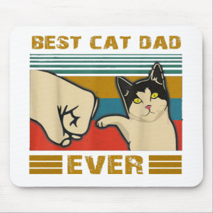 Alfombrilla De Ratón Vintage Mejor Gato Papá Nunca Bump Fit