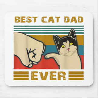 Alfombrilla De Ratón Vintage Mejor Gato Papá Nunca Bump Fit