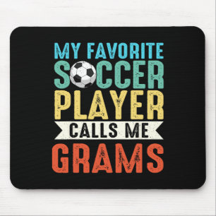 Alfombrilla De Ratón Vintage Mi jugador de fútbol favorito me llama abu