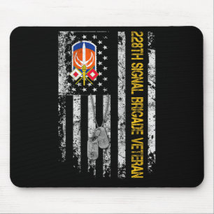 Alfombrilla De Ratón Vintage militar de la brigada de señalización 228