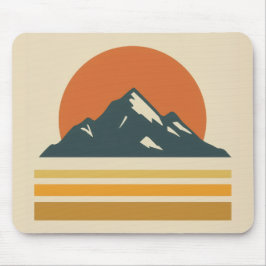 Alfombrilla De Ratón Vintage Mountain Mousepad – Retro Adventure Desk 