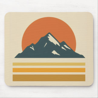 Alfombrilla De Ratón Vintage Mountain Mousepad – Retro Adventure Desk 