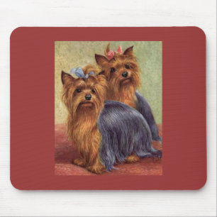 Alfombrilla De Ratón Vintage Mousepad de Yorkshire Terrier