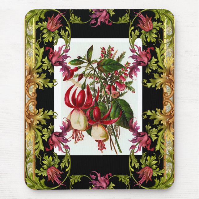 Alfombrilla De Ratón Vintage Mousepad Floral (Frente)