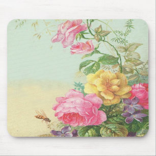 Alfombrilla De Ratón Vintage Mousepad floral