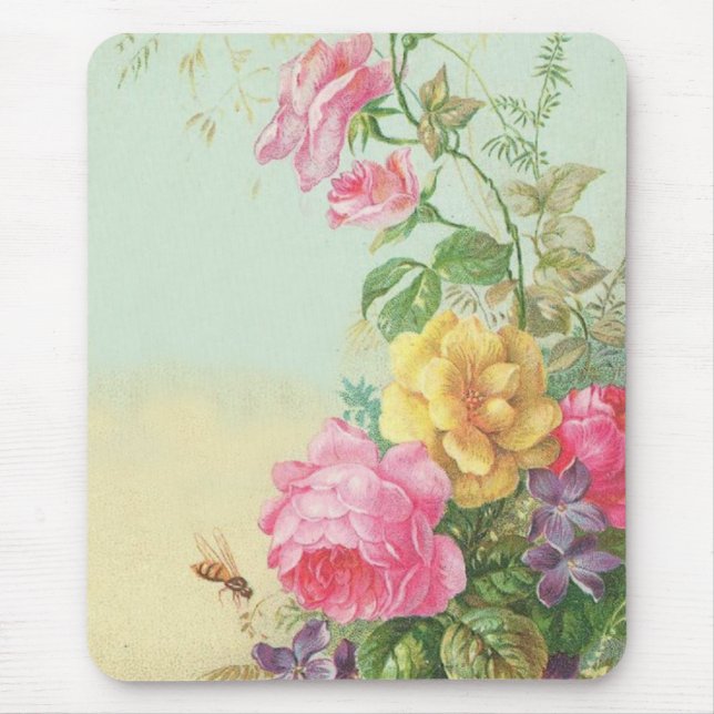Alfombrilla De Ratón Vintage Mousepad floral (Frente)